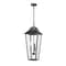 Z-Lite Gannon 3 Light Outdoor Chain Mount Ceiling Fixture, 12in. W x 27.5in. H, Black 5008CHXL-BK - alternate 1